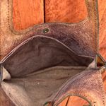 Brown and Tan Hobo Bag with Crescent Shape Photo 3
