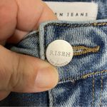 Risen jeans distressed skinny jeans raw hem women’s size 7/28 casual trendy Blue Photo 2