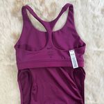 Nike Air Swoosh Burgundy High Neck Athletic Top Photo 5