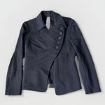 Bailey 44 Black Military Style Blazer Black Jane Jacket Asymmetrical Button M Photo 1