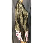 Metaphor Gold Black Brocade Asian style Jacket Mandarin Collar Womens XL Photo 6