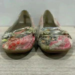 Anne Klein  Colorful Floral Faux Snake Leather Driving Flats Slip On Shoes Size 6 Photo 1
