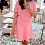 ZARA ZW COLLECTION SHORT MINI TWEED WEAVE TEXTURED DRESS PINK SIZE XL NEW Photo 6