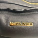 MARTA PONTI Portugal Women’s Leather Puff Bag Black New 11.5X3.5X11 Photo 10