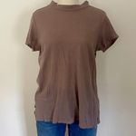 Stateside Brown Mock Neck Tshirt Photo 0
