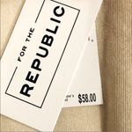 FOR THE REPUBLIC NWT Sweatshirt Beige French Terry Ruffled Sleeve Size S $58 Photo 7