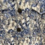 Gumps San Francisco Floral Embroidered Button Jacket Sz L Studded Artsy Career Blue Size L Photo 5