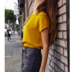 Nation Ltd . Marie Sateen Boxy Tee in Turmeric Women’s size XS Photo 14