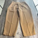 Madewell Women's Tan Straight Leg Pleated Pants Photo 4