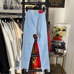 Alessandra Rich Crystal Button High Waist Stirrup Jeans Blue Size 25 Photo 13