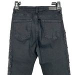 Tally Weijl Black Jeans Embroidered Hi Rise Skinny Distressed Size Small Photo 6