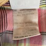 Vintage 90s Plaid Shirt Women Pastel Petite Short Sleeve Button Photo 2