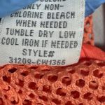 Angel Kiss Women's XL Orange Zip-Up Hooded Mesh Jacket Photo 2