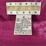 Sigrid Olsen  Linen Blend Floral Pink Midi Wrap Skirt Sz 6 Photo 4