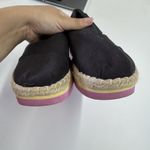 Toms Shoes Womens Size 11 Black Canvas Espadrille Platform Rainbow Sole Photo 2