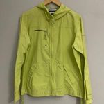 Columbia Omni-Shade womens neon/yellow full zip hooded light jacket size XL Photo 0