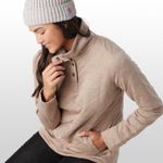 Marmot  Tan Quilted Pullover with Button Collar Photo 0