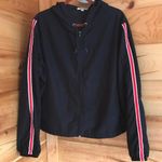 ZIP UP BLACK W/ RED STRIPING SOFT TEXTURED JACKET Size XL Photo 0