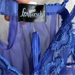 Frederick's of Hollywood  Babydoll Thong Set Lace Nylon Blueberry Delight NWT Photo 3