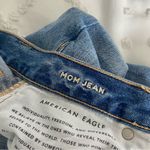 American Eagle  Medium Wash Mom Jeans High Rise Distressed Ripped Size 2 Long Photo 7