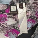 Roberto Cavalli  Women's Multicolor V-Neck Silk Chiffon Butterfly Printed Top Photo 7