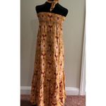 Aerie Yellow & Orange Patterned Maxi Dress With Braided Halter Neck Size XXS NWT Photo 8