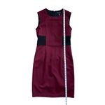 Kenneth Cole Maroon Black Color Block Sleeveless Shift Dress 4 Photo 9