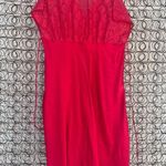 Vintage Lucie Ann II Red Lace Nylon Volup 3X Nightgown Negligee Photo 1