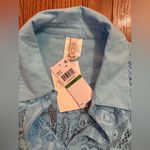 Becca  Light Blue Collared Lace Swim Cover Up Dress Photo 4