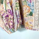 Zimmermann  Halliday Floral Lace Trim Balloon Sleeve Cotton Shirt 8 US NWT Photo 8