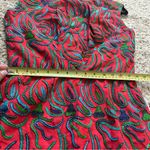 VTG Women’s 1960’s A Line Pencil Skirt Dress Red & Blue Embroidered Size 10 Photo 8
