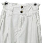Free People  Paper Bag Relaxed Fit Wide Leg Cotton Pants White Women’s 2 Photo 3