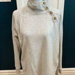 J.Crew gray long sleeve fleece high neck sweatshirt Photo 0