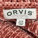 Orvis Chenille Sweater Pink Mauve Relaxed Soft Cozy 90s Style Shiny Top Size M Photo 4