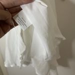 New! Saints + secrets Only Yours Frill Trim Waist Tie Satin Mini Dress White LRG Size L Photo 6