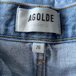 AGOLDE  Light Blue Frayed Jean Shorts Photo 2