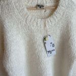 Show Me Your Mumu Women’s Crop Knubby Knit Sweater In White Eyelash NEW Large Photo 3