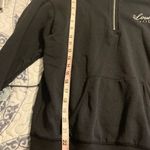PINK - Victoria's Secret PINK Victoria’s Secret Black 1/2 zip pullover size S‎ Photo 4