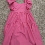 boutique flutter sleeve hot pink fit and flare midi dress Size M Photo 0