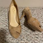 Kate Spade Tan Polka Dot Glitter Peep Toe Pump Heels Size 7 Photo 1