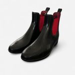 Ralph Lauren Lauren Tally Black and Red Winter Chelsea Rain Boots Sz 10 Photo 1