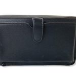 Black Vegan Leather Wristlet & Cell Phone Holder Photo 1