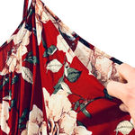 easel  Dress Red Floral Cold Shoulder Maxi New L Photo 5