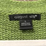 August Silk  green baby puff sleeved adjustable sweater cardigan size Large Photo 3