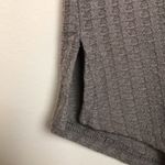 Chaser Women’s Waffle Knit Brown V-Neck Long Sleeve Shirt Photo 3