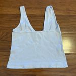 Free People  INTIMATELY Ribbed White Tank Top V Neck size M/L Photo 2