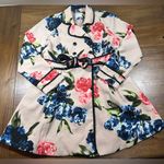 Elle Floral Trench Jacket  W/Tie Front & Buttons Size 14 (L) Photo 0