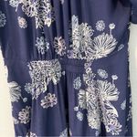 Free People  Size S Blue Hawaii Washed Blue Floral Print‎ Short Sleeve Mini Dress Photo 9