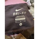 Nike  Running Dri-Fit Purple Gray Pink Leggings Size Medium Zipper Pocket Photo 6