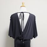 Julian Chang Jumpsuit Gunmetal Gray Dolman V Neck Size XS Photo 5